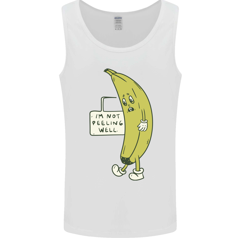 I'm Not Peeling Well Funny Ill Banana Mens Vest Tank Top White