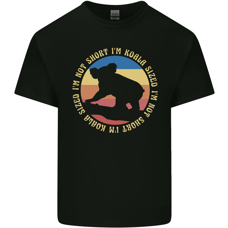 I'm Not Short I'm Koala Sized Funny Bear Mens Cotton T-Shirt Tee Top Black