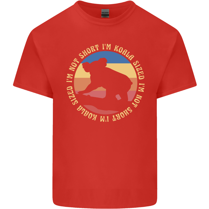 I'm Not Short I'm Koala Sized Funny Bear Mens Cotton T-Shirt Tee Top Red