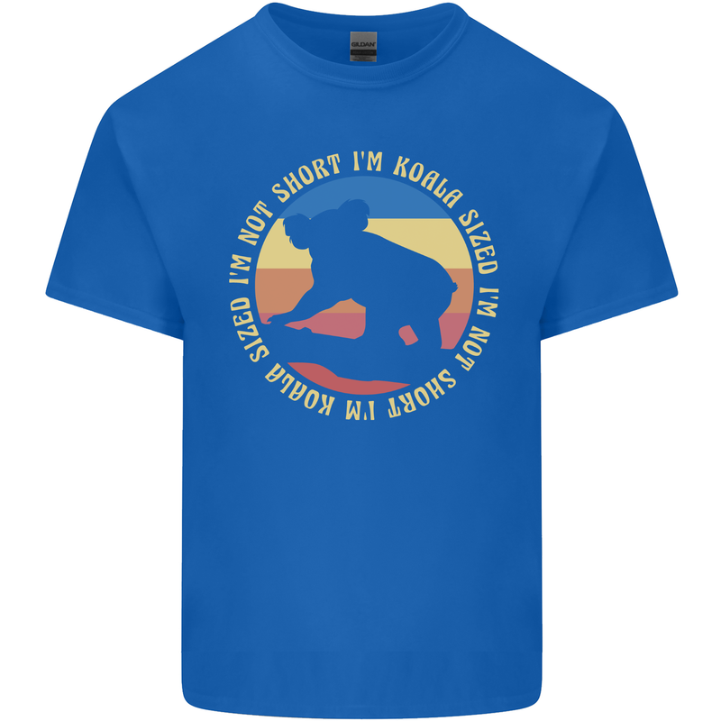 I'm Not Short I'm Koala Sized Funny Bear Mens Cotton T-Shirt Tee Top Royal Blue