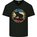 I'm Not Short I'm Koala Sized Funny Bear Mens V-Neck Cotton T-Shirt Black