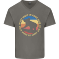 I'm Not Short I'm Koala Sized Funny Bear Mens V-Neck Cotton T-Shirt Charcoal