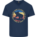 I'm Not Short I'm Koala Sized Funny Bear Mens V-Neck Cotton T-Shirt Navy Blue