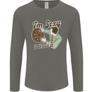 I'm Sexy and I Throw It Funny Darts Player Mens Long Sleeve T-Shirt Charcoal