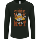 I'm a Country Music Nut Guitar Mens Long Sleeve T-Shirt Black