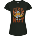 I'm a Country Music Nut Guitar Womens Petite Cut T-Shirt Black