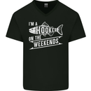 I'm a Hooker at the Weekends Funny Fishing 2 Mens V-Neck Cotton T-Shirt Black