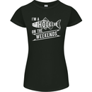I'm a Hooker at the Weekends Funny Fishing 2 Womens Petite Cut T-Shirt Black
