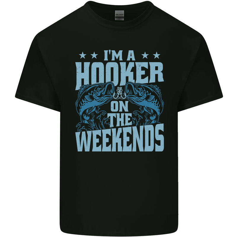 I'm a Hooker at the Weekends Funny Fishing Kids T-Shirt Childrens Black