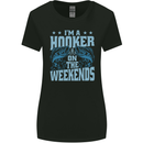 I'm a Hooker at the Weekends Funny Fishing Womens Wider Cut T-Shirt Black
