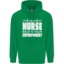 I'm a Nurse Whats Your Superpower Nursing Funny Childrens Kids Hoodie Irish Green