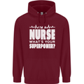I'm a Nurse Whats Your Superpower Nursing Funny Childrens Kids Hoodie Maroon