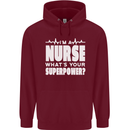 I'm a Nurse Whats Your Superpower Nursing Funny Childrens Kids Hoodie Maroon