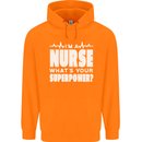 I'm a Nurse Whats Your Superpower Nursing Funny Childrens Kids Hoodie Orange