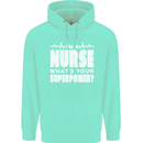 I'm a Nurse Whats Your Superpower Nursing Funny Childrens Kids Hoodie Peppermint
