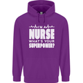 I'm a Nurse Whats Your Superpower Nursing Funny Childrens Kids Hoodie Purple