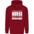 I'm a Nurse Whats Your Superpower Nursing Funny Childrens Kids Hoodie Red