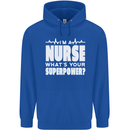 I'm a Nurse Whats Your Superpower Nursing Funny Childrens Kids Hoodie Royal Blue