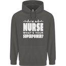 I'm a Nurse Whats Your Superpower Nursing Funny Childrens Kids Hoodie Storm Grey
