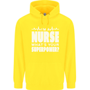 I'm a Nurse Whats Your Superpower Nursing Funny Childrens Kids Hoodie Yellow