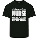 I'm a Nurse Whats Your Superpower Nursing Funny Kids T-Shirt Childrens Black