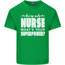 I'm a Nurse Whats Your Superpower Nursing Funny Kids T-Shirt Childrens Irish Green