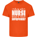 I'm a Nurse Whats Your Superpower Nursing Funny Kids T-Shirt Childrens Orange