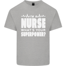 I'm a Nurse Whats Your Superpower Nursing Funny Kids T-Shirt Childrens Sports Grey