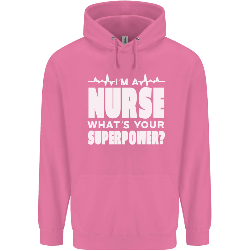 I'm a Nurse Whats Your Superpower Nursing Funny Mens 80% Cotton Hoodie Azelea