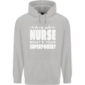 I'm a Nurse Whats Your Superpower Nursing Funny Mens 80% Cotton Hoodie Sports Grey