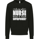 I'm a Nurse Whats Your Superpower Nursing Funny Mens Sweatshirt Jumper Black