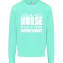 I'm a Nurse Whats Your Superpower Nursing Funny Mens Sweatshirt Jumper Peppermint
