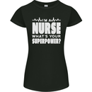 I'm a Nurse Whats Your Superpower Nursing Funny Womens Petite Cut T-Shirt Black