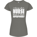 I'm a Nurse Whats Your Superpower Nursing Funny Womens Petite Cut T-Shirt Charcoal