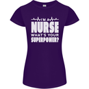 I'm a Nurse Whats Your Superpower Nursing Funny Womens Petite Cut T-Shirt Purple