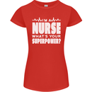 I'm a Nurse Whats Your Superpower Nursing Funny Womens Petite Cut T-Shirt Red