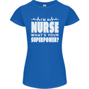I'm a Nurse Whats Your Superpower Nursing Funny Womens Petite Cut T-Shirt Royal Blue