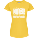 I'm a Nurse Whats Your Superpower Nursing Funny Womens Petite Cut T-Shirt Yellow