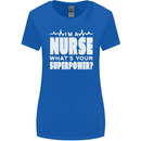 I'm a Nurse Whats Your Superpower Nursing Funny Womens Wider Cut T-Shirt Royal Blue