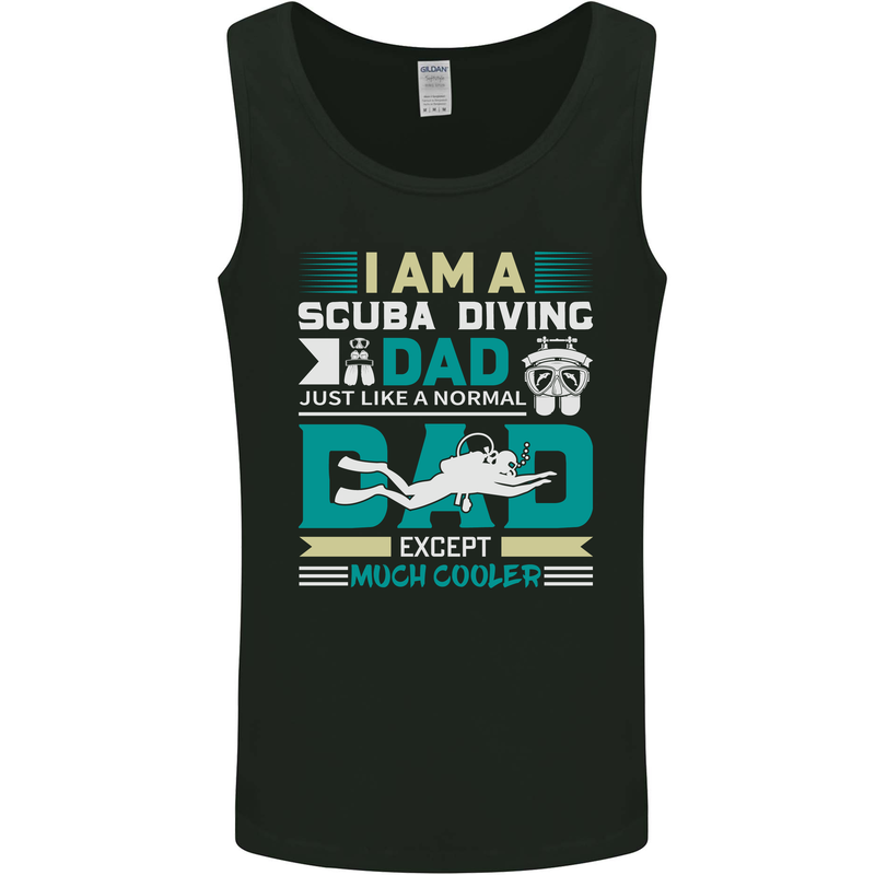 I'm a Scuba Dad Funny Fathers Day Diver Dive Mens Vest Tank Top Black