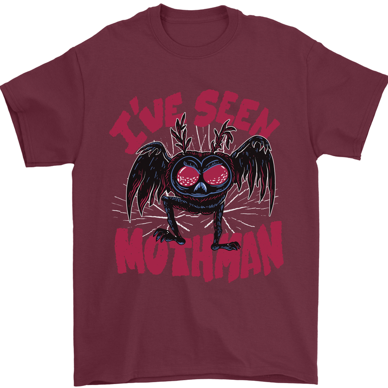 I've Seen Mothman Mens T-Shirt 100% Cotton Maroon