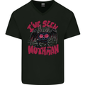 I've Seen Mothman Mens V-Neck Cotton T-Shirt Black