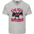 I've Seen Mothman Mens V-Neck Cotton T-Shirt Sports Grey