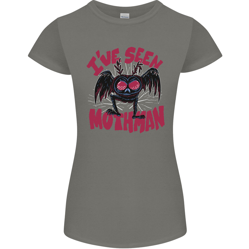 I've Seen Mothman Womens Petite Cut T-Shirt Charcoal
