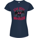 I've Seen Mothman Womens Petite Cut T-Shirt Navy Blue