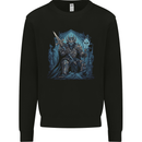Ice Cavern Fantasy Skull King Kids Sweatshirt Jumper Black