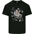 Ice Hockey Boots Stick & Pucks Kids T-Shirt Childrens Black