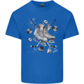 Ice Hockey Boots Stick & Pucks Kids T-Shirt Childrens Royal Blue