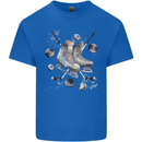 Ice Hockey Boots Stick & Pucks Mens Cotton T-Shirt Tee Top Royal Blue