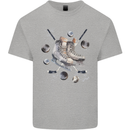Ice Hockey Boots Stick & Pucks Mens Cotton T-Shirt Tee Top Sports Grey